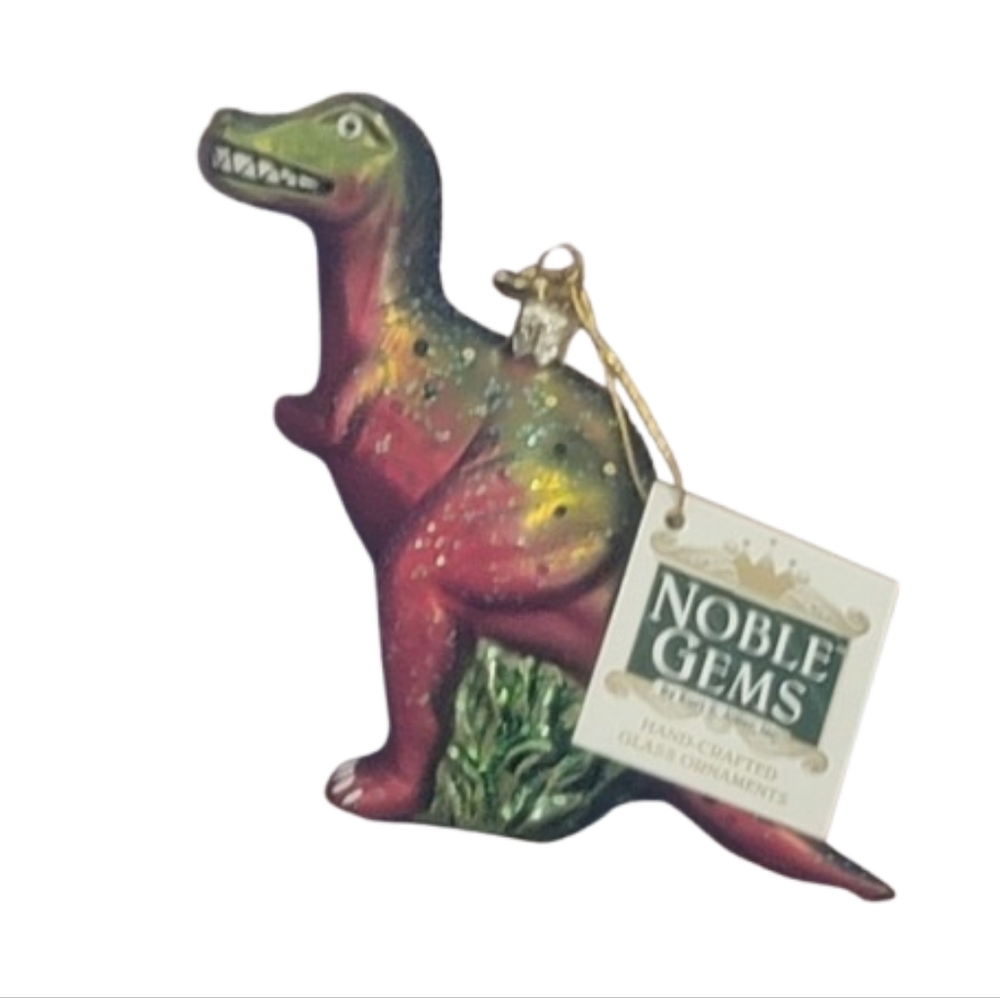 Kurt Adler glass dinosaur ornament